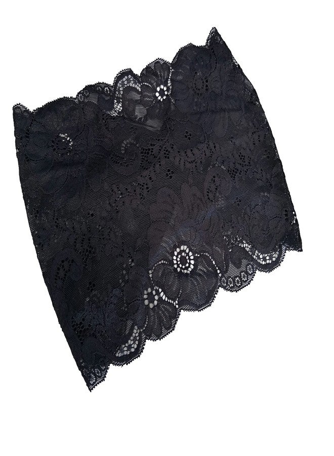 Oyabridal Lace Headband, Wide Floral Headcovering for Women (Black, 1 Count Pack of 1) - Image 1